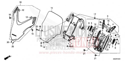 FRONT VISOR/WINDSCREEN (NSS125ADK) NSS125ADK de 2019